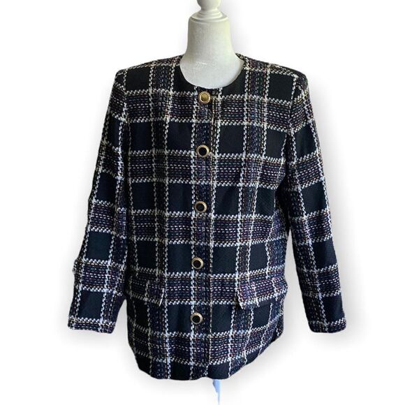 Lord  & Taylor Womens Vintage Wool Poly Jacket Blazer SZ 14W - Picture 12 of 12